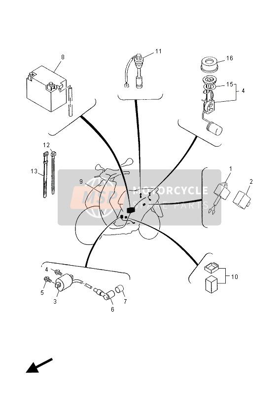 5RWH25902100, Kabelbaum Kompl., Yamaha, 1